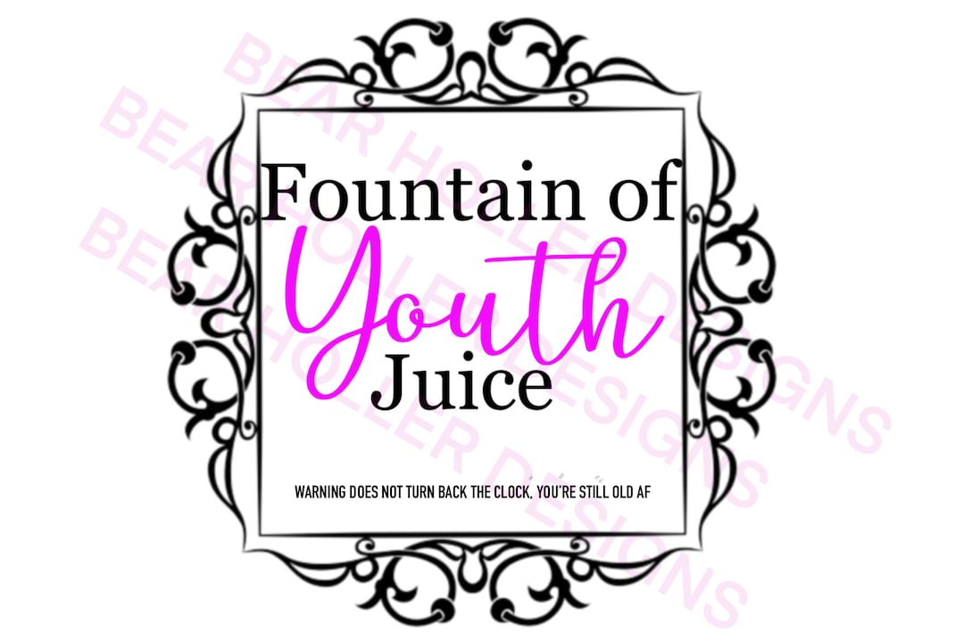 Fountain of Youth Juice Png Digital Download Etsy
