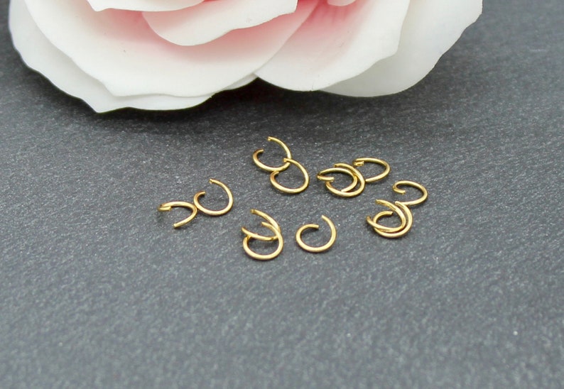 gold stainless steel 30 open rings 5 x 0.6 mm AP13