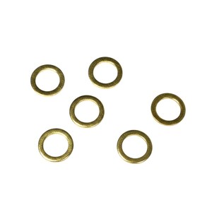Sei connettori ad anello chiuso da 8 mm in acciaio inossidabile placcato oro, placcato ioni, forniture per la creazione di gioielli, AC509