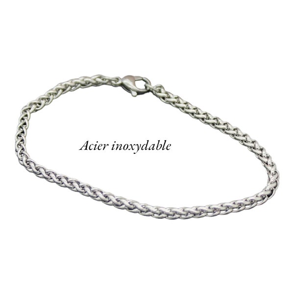 A 316 surgical stainless steel bracelet, 3mm link, AC507