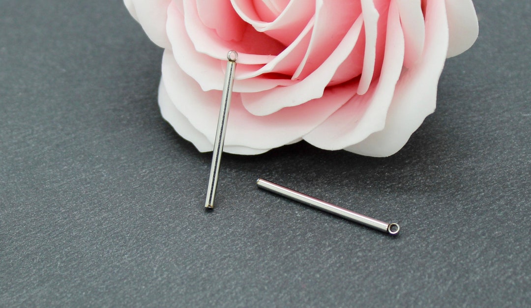 10 Pendants Stick Column Stainless Steel 304 32 Mm X 2 Mm - Etsy Canada
