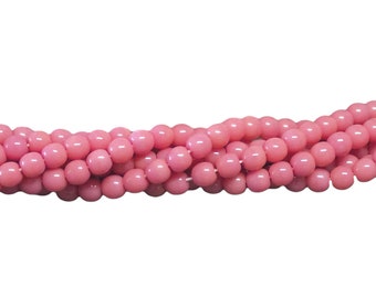 40 perles en verre tchèque de 4 mm dusty rose PTC100