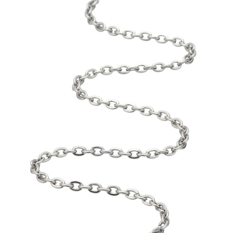 1 metro de cadena de acero inoxidable sin soldar, 4x3 mm, suministros para joyería, CH11 imagen 2