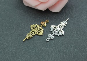 Collier Lotus Yoga En Acier Inoxydable - Pendentif Fleur De Lotus Et Symbole Unalome - Longueur Réglable ~45 Cm - Cadeau Spiritualité, Méditation