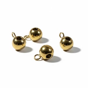 Alças de aço inoxidável 304 banhadas a ouro, com revestimento iônico, 9 x 5 mm, para fabricação de joias, AC858