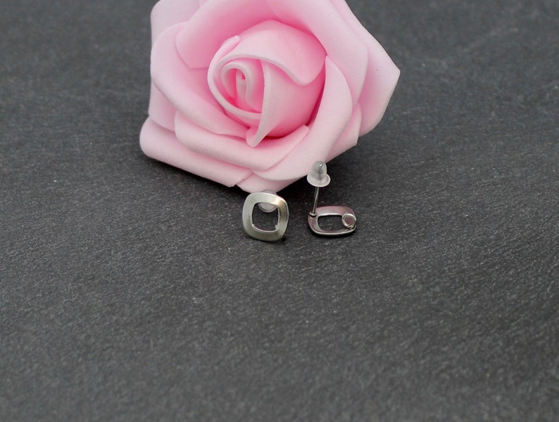 diamond shape 12 mm stainless steel BOA43 8 smart earring holders