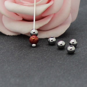 30 Stainless Steel Spacer Beads 4x3mm AC09