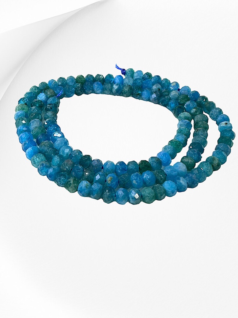 Perles Rondes Facettées 2 Mm Pierre Gemme - Turquoise Naturelle X40cm - Perles & Co