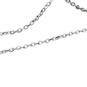 1 metro de cadena de acero inoxidable sin soldar, 4x3 mm, suministros para joyería, CH11 imagen 3