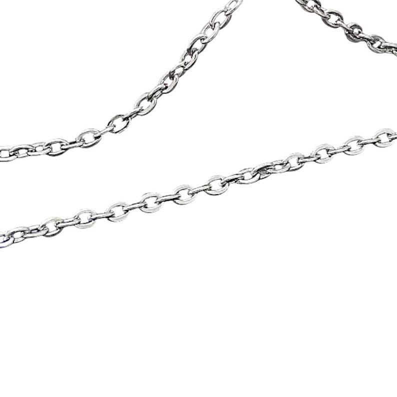 1 metro de cadena de acero inoxidable sin soldar, 4x3 mm, suministros para joyería, CH11 imagen 3