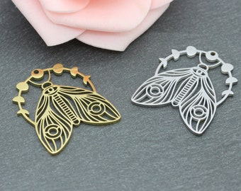 A stainless steel butterfly pendant, color of your choice, 30 x 26 mm