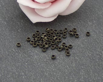 4 grs of 2.5 mm crimp beads in bronze metal AP119