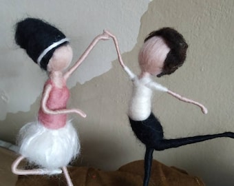 Ballet dancer, ballerina felt figure