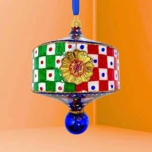 The Carretto Collection Glass Ornament - Hand Painted/Hand Made - Italy Collection - Kenzies of London "Raffinato""