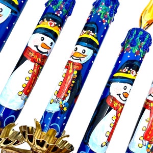 Clip On Frosty Snowman Candle Glass Ornament Set/2- European Culture - Kenzies of London