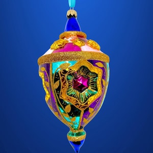 The Carretto Collection Glass Ornament - Hand Painted/Hand Made - Italy Collection - Kenzies of London "Venetian Lights"