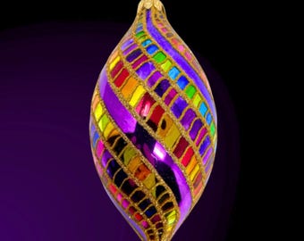 Colorful Polish Glass Ornament - Las Vegas Collection &quot;High Stakes Spinner&quot; - Kenzies of London