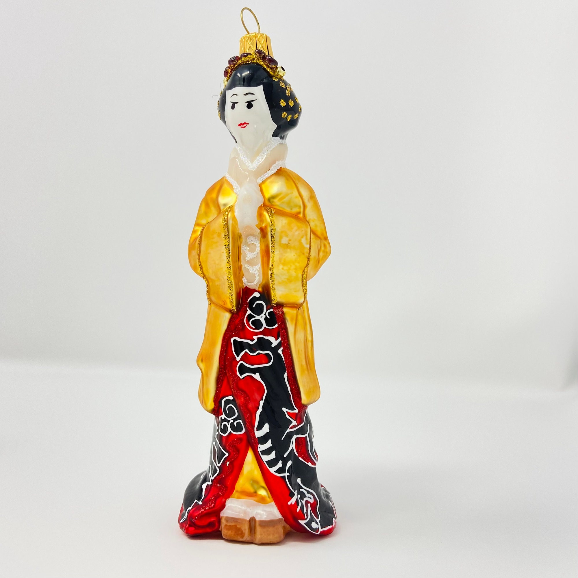 Gold Geisha Gold Geisha Doll Glass Ornament Japanese Culture Kenzies - Etsy