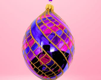 Colorful Polish Glass Ornament - Las Vegas Collection "Winning Streak Spinner" - Kenzies of London