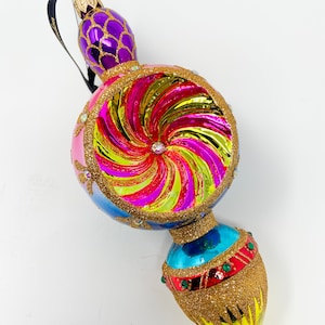 Adorno de vidrio polaco de colores - Colección Las Vegas "Gilded Fortune" - Kenzies of London
