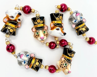 Tier Nussknacker Kopf Glasgirlande - Kenzington Royal Guard - Kenzies of London