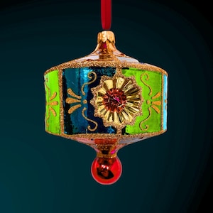 Siciliaans glazen ornament - Handgeschilderd/handgemaakt - Collectie Italië - Kenzies of London "Palazzo Paradiso""