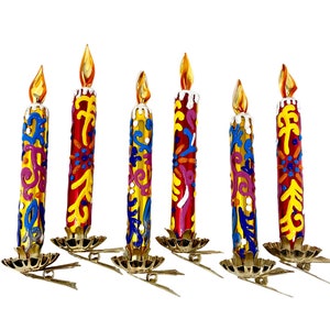 Clip On Venetian Scroll Candle Glass Ornament Set/2- European Culture - Kenzies of London