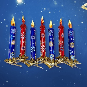 Clip On Snowflake Candle Glass Ornament Set/2- European Culture - Kenzies of London
