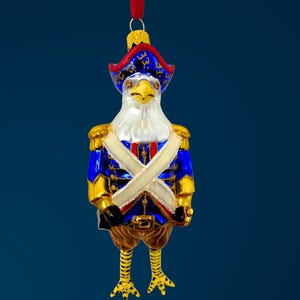 American Eagle Glass Ornament - Connecticut Colonial Manor Collection - Kenzies of London "Founding Feathers"