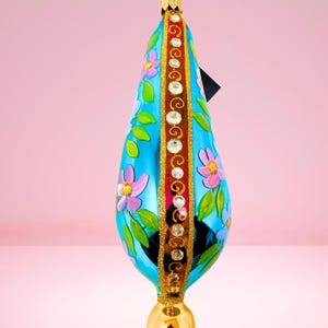 The Carretto Collection Glass Ornament - Hand Painted/Hand Made - Sparkling Gems - Kenzies of London "Florentine Elegance"