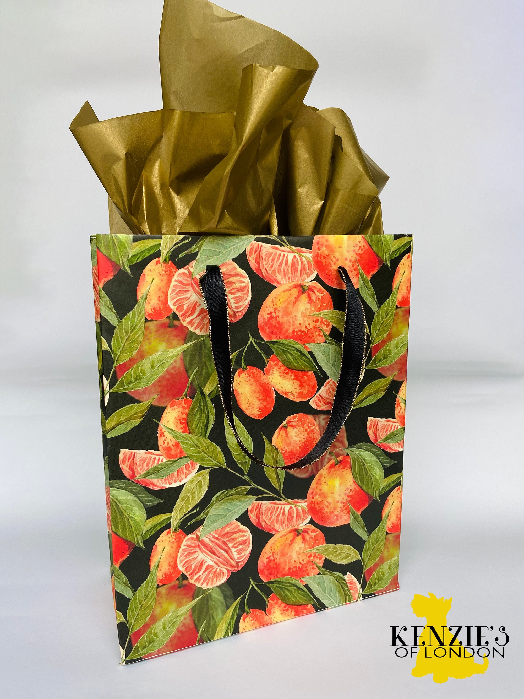 Unique Bargains Paper Gift Bag Pack Mango Storage Bag for Party Favor 50pcs Orange 4.8x3x9.1 inch