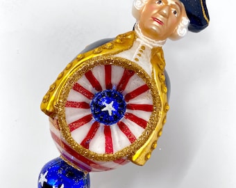 George Washington Glass Ornament Reflector - Connecticut Colonial Manor Collection - Kenzies of London "Historical Greats"