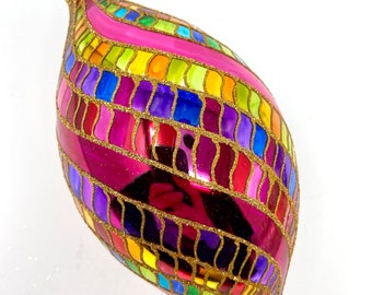 Colorful Polish Glass Ornament - Las Vegas Collection "High Better Spinner" - Kenzies of London