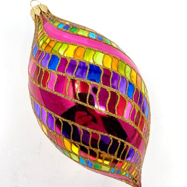 Colorful Polish Glass Ornament - Las Vegas Collection "High Better Spinner" - Kenzies of London