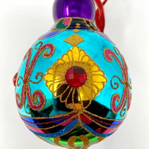 The Carretto Collection Glass Ornament - Hand Painted/Hand Made - Sprankelende edelstenen - Kenzies of London "Topaz"