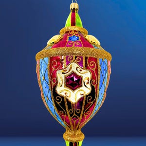 The Carretto Collection Glass Ornament - Hand Painted/Hand Made - Italy Collection - Kenzies of London "Bellezza Natalizia"