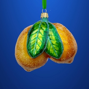 Amalfi Lemon Cluster Glass Ornament - Hand Painted/Hand Made - Kenzies of London