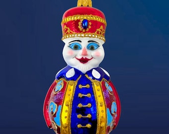 Snowman Glass Christmas Ornament Kenzies of London 