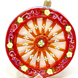 Siciliaans Wagon Wheel Glass Ornament - Handbeschilderd/handgemaakt - Italië Collectie - Kenzies of London