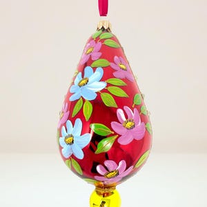 The Carretto Collection Glass Ornament - Hand Painted/Hand Made - Sparkling Gems - Kenzies of London "Florentine Romanza"