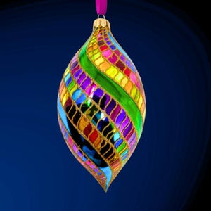 Rainbow Polish Glass Ornament - Las Vegas Collection "Big Winner Spinner" - Kenzies of London