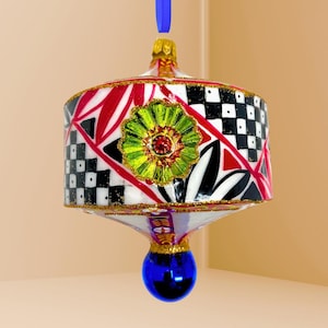 The Carretto Collection Glass Ornament - Hand Painted/Hand Made - Italy Collection - Kenzies of London "Ricchezza""