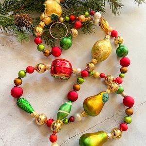 Mixed Fruits Glass Garland - Blown Glass Beads in Assorted Colors - Kenzies of London