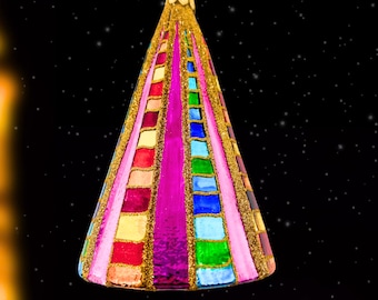 Colorful Ridged Tree Ornament - Las Vegas Collection - Kenzies of London "High Better"