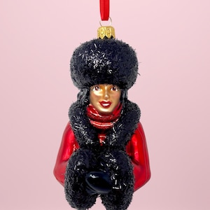 Winter Woman Glass Ornament - Powerful Women Collection - Kenzies of London - &quot;Roberta&quot;
