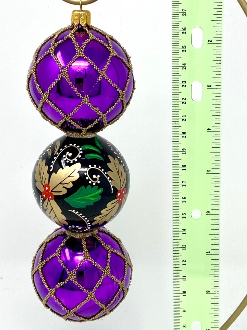 ポーランド製ガラス製オーナメント - 手描き/ハンドメイド - Kenzies