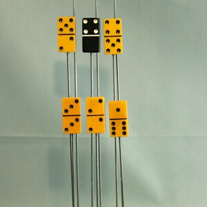 Vintage Bakelite Domino Sculpture, game pieces, Domino Art, father&#39;s day, Christmas gift, Game room, Mother&#39;s Day