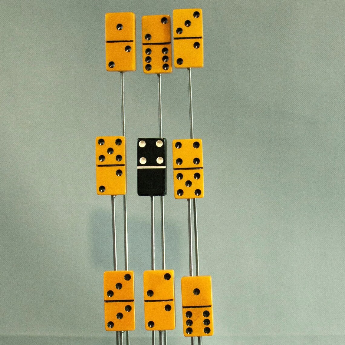 Vintage Bakelite Domino Sculpture, Game Pieces, Domino Art, Father's