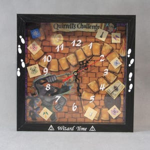 Wizard Game Board Wall Clock: Upcycled Shelf Decor