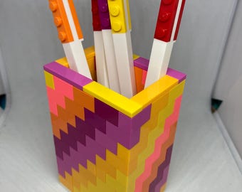 Reclaimed LEGO Brick Desk Tidy, Pen & Pencil Holder